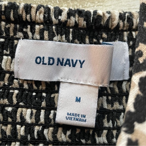 Old Navy | Animal Print Linen Cami Mini Dress. Size Medium - Picture 9 of 14